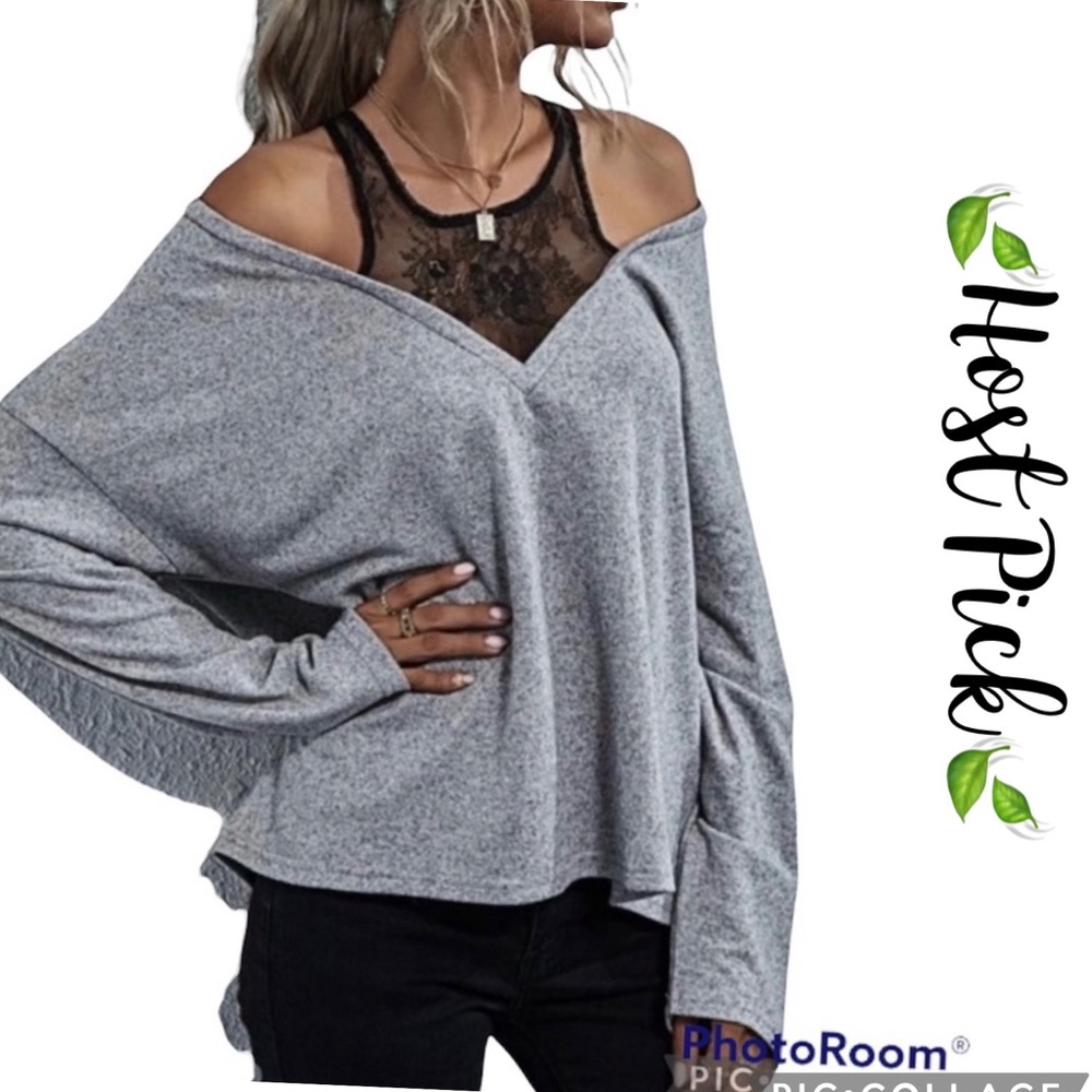 ✨2 X Host Pick ✨♦️Lace Shoulder Tee